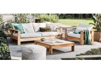 Hamptons Square Coffee Table - Natural Teak